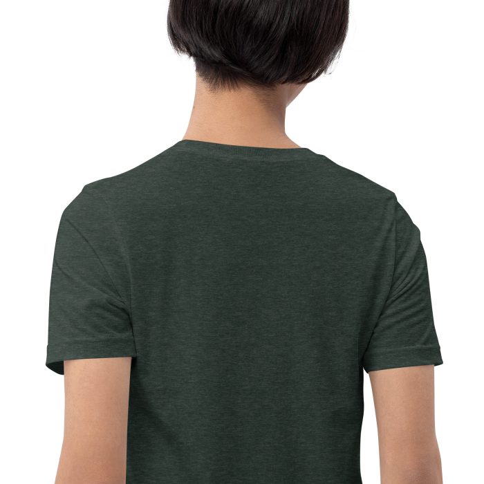 Unisex Staple T Shirt Heather Forest Zoomed In 64b16f816dabc.jpg